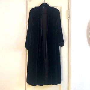 Eileen Fisher long velvet coat